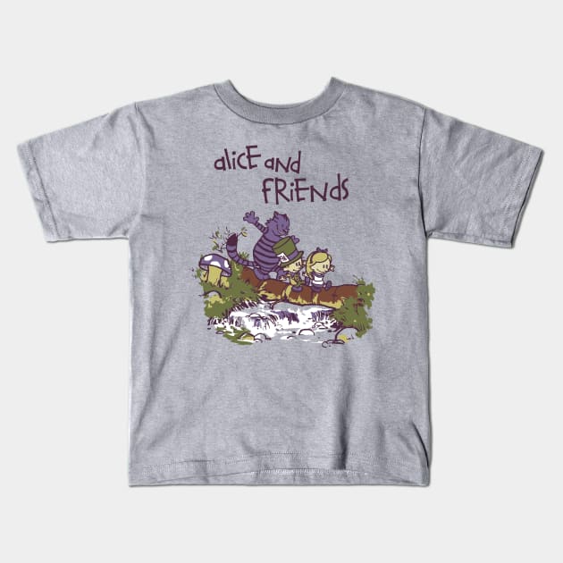 Alice and Friends Kids T-Shirt by Arinesart